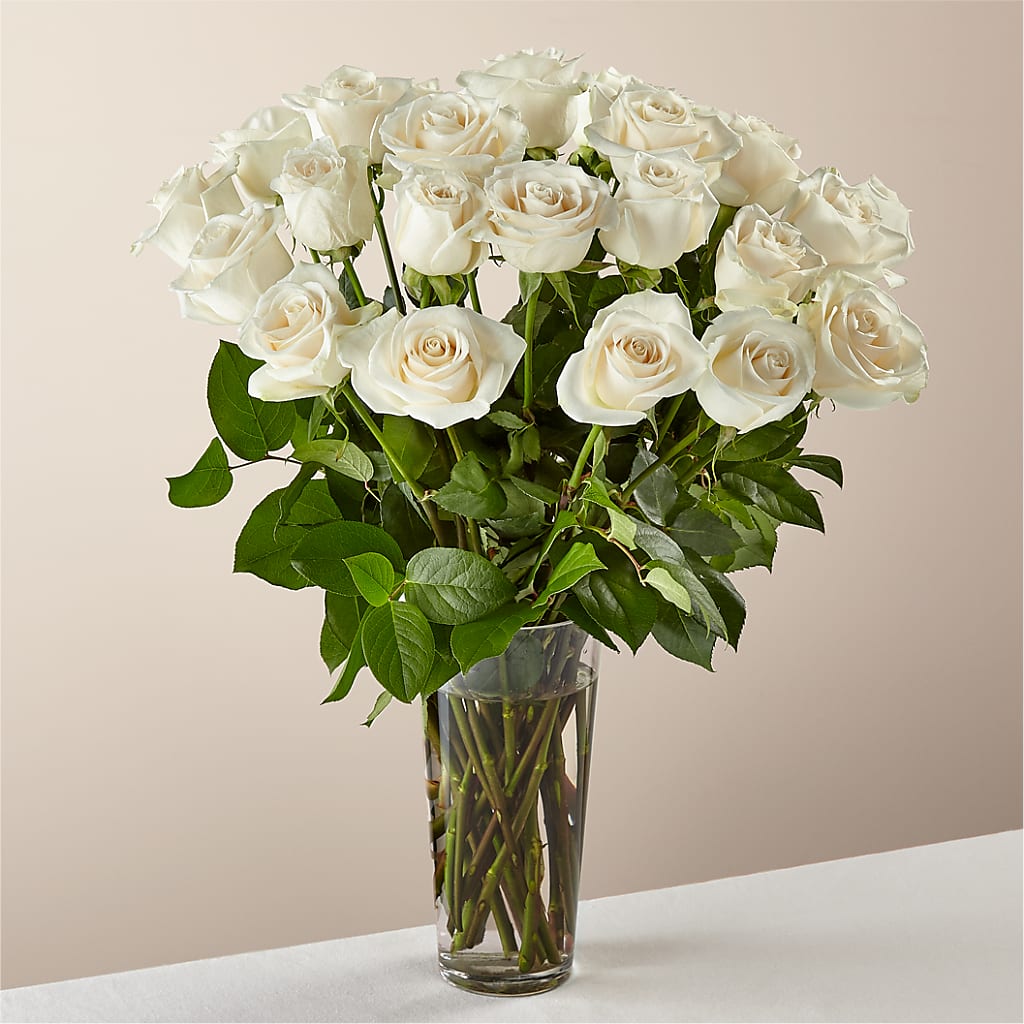 Long Stem White Rose Bouquet