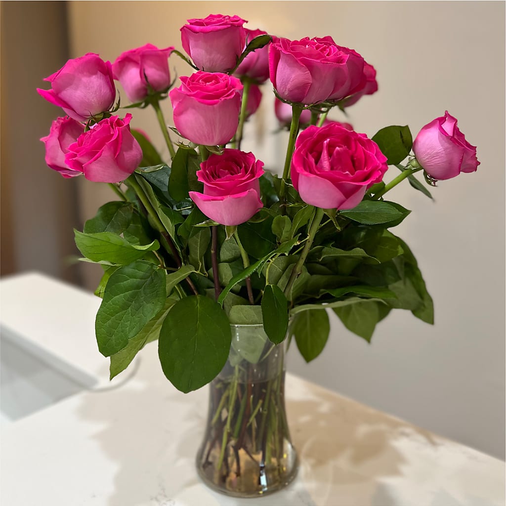 Long Stem Pink Rose Bouquet –  Misrak Dicore And Event Organizer, Springfield VA
